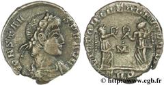 CONSTANS (25/12/335-18/01/350) Flavius Julius Constans Auguste (9/09/337-18/01-350) Centenionalis ou nummus 346-348 N° brm_141696 Date : 346-348 Nom de l'atelier : Trèves Métal : cuivre Diamètre : 10,