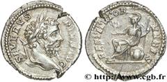 SEPTIME SEVERE (13/04/193-4/02/211) Lucius Septimius Severus Denier 207 N° brm_148913 Date : 207 Nom de l'atelier : Rome Métal : argent Diamètre : 20mm Axe des coins : 1h. Poids : 3,09g. Etat de conse