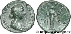 FAUSTINE JEUNE (+175) Annia Galeria Faustina Augusta (146-175) Sesterce 156-161 N° brm_149041 Date : 156-161 Nom de l'atelier : Rome Métal : cuivre Diamètre : 31,5mm Axe des coins : 5h. Poids : 21,64g