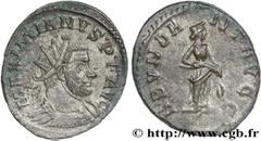 MAXIMIEN HERCULE (10/12/285-02/310) Marcus Aurelius Valerius Maximianus Auguste I (1/04/286-1/05/305) Aurelianus 294 N° brm_152938 Date : 294 Nom de l'atelier : Lyon Métal : billon Diamètre : 24,00mm 