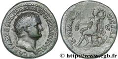 TITUS (1/07/69-13/09/81) Titus Flavius Vespasianus Co-empereur (07/71-24/06/79) Dupondius 72 N° brm_153033 Date : 72 Nom de l'atelier : Rome Métal : bronze Diamètre : 26,50mm Axe des coins : 6h. Poids