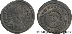 CRISPUS (1/04/317-09/326) Flavius Julius Crispus César (317-326) Centenionalis ou nummus 321-322 N° brm_157159 Date : 321-322 Nom de l'atelier : Ticinum Métal : cuivre Diamètre : 19,5mm Axe des coins 
