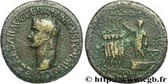 CALIGULA (16/03/37-24/01/41) Caius Cوsar Augustus Germanicus Sesterce 37-38 N° brm_159141 Date : 37-38 Nom de l'atelier : Rome Métal : cuivre Diamètre : 37mm Axe des coins : 6h. Poids : 24,35g. Degré 
