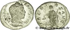 ELAGABAL (16/05/218-12/03/222) Marcus Aurelius Antoninus Denier 220 N° brm_163646 Date : 220 Nom de l'atelier : Rome Métal : argent Diamètre : 17mm Axe des coins : 6h. Poids : 2,63g.   Etat de conserv