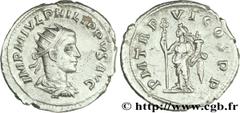 PHILIPPE II (05/244-09/249) Marcus Julius Philippus Auguste (04/247-09/249) Antoninien 249 N° brm_164836 Date : 249 Nom de l'atelier : Antioche Métal : billon Diamètre : 23,00mm Axe des coins : 7h. Po