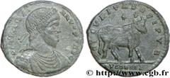 JULIEN II LE PHILOSOPHE (6/11/355-26/06/363) Flavius Claudius Julianus Auguste (02/360-26/06/363) Double maiorina, (GB, ئ 1) 362-363 N° brm_165427 Date : 362-363 Nom de l'atelier : Lyon Métal : cuivre