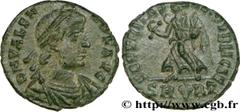 VALENS (28/03/364-9/08/378) Flavius Valens Nummus, (PB, ئ 3) 375 N° brm_166413 Date : 375 Nom de l'atelier : Rome Métal : cuivre Diamètre : 16mm Axe des coins : 11h. Poids : 2,65g. Degré de rareté : R