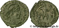 GRATIEN (24/08/367-25/08/383) Flavius Gratianus Nummus, (PB, ئ 3) 367-375 N° brm_166419 Date : 367-375 Nom de l'atelier : Siscia Métal : cuivre Diamètre : 18,5mm Axe des coins : 6h. Poids : 1,90g.   E