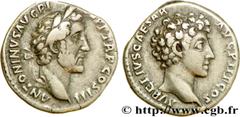 ANTONIN et MARC AURELE CESAR (140-161) Antoninus Pius, Marcus Aurelius Cوsar Denier 141 N° brm_167006 Date : 141 Nom de l'atelier : Rome Métal : argent Diamètre : 17,5mm Axe des coins : 1h. Poids : 3,