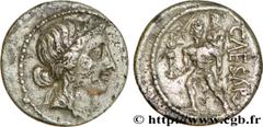 JULES CESAR (13/07/100-15/03/44 avant J.-C.) Caius Julius Cوsar Denier 47-46 AC. N° brm_167013 Date : 47-46 AC. Nom de l'atelier : Afrique Métal : argent Diamètre : 17,5mm Axe des coins : 6h. Poids : 
