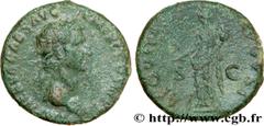NERVA (18/09/96-25/01/98) Marcus Cocceius Nerva As 97 N° brm_167044 Date : 97 Nom de l'atelier : Rome Métal : cuivre Diamètre : 26,5mm Axe des coins : 6h. Poids : 10,60g. Degré de rareté : R1   Etat d