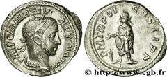 ALEXANDRE SEVERE (10/05/221-22/03/235) Marcus Aurelius Severus Alexander Auguste (13/03/222-22/02/235) Denier 227 N° brm_168509 Date : 227 Nom de l'atelier : Rome Métal : argent Diamètre : 19,00mm Axe