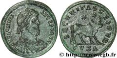 JULIEN II LE PHILOSOPHE (6/11/355-26/06/363) Flavius Claudius Julianus Auguste (02/360-26/06/363) Double maiorina, (GB, ئ 1) 363 N° brm_168699 Date : 363 Nom de l'atelier : Cyzique Métal : cuivre Diam
