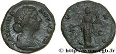 FAUSTINE JEUNE (+175) Annia Galeria Faustina Augusta (146-175) Dupondius c. 161-175 N° brm_170500 Date : c. 161-175 Nom de l'atelier : Rome Métal : cuivre Diamètre : 25mm Axe des coins : 12h. Poids : 