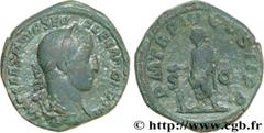 ALEXANDRE SEVERE (10/05/221-22/03/235) Marcus Aurelius Severus Alexander Auguste (13/03/222-22/02/235) Sesterce 227 N° brm_170502 Date : 227 Nom de l'atelier : Rome Métal : cuivre Diamètre : 31mm Axe 