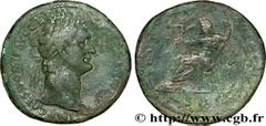 DOMITIEN (12/69-18/09/96) Titus Flavius Domitianus Auguste (13/09/81-18/09/96) Sesterce 88-89 N° brm_171907 Date : 88-89 Nom de l'atelier : Rome Métal : cuivre Diamètre : 34mm Axe des coins : 6h. Poid