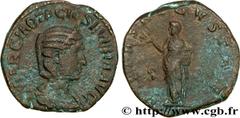 OTACILIA SEVERA (+249) Marcia Otacilia Severa Femme de Philippe Ier, mère de Philippe II - Augusta (244-249) Sesterce 249 N° brm_172661 Date : 249 Nom de l'atelier : Rome Métal : cuivre Diamètre : 27m
