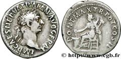 TRAJAN (27/10/97-8/08/117) Marcus Ulpius Traianus Auguste (25/01/98-8/08/117) Denier 99 N° brm_172840 Date : 99 Nom de l'atelier : Rome Métal : argent Diamètre : 19,00mm Axe des coins : 6h. Poids : 3,