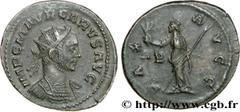 CARUS (09/282-07/283) Marcus Aurelius Carus Aurelianus 283 N° brm_173395 Date : 283 Nom de l'atelier : Lyon Métal : billon Diamètre : 23,5mm Axe des coins : 5h. Poids : 4,13g. Etat de conservation : S