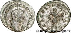 CARIN (10/282-09/285) Marcus Aurelius Carinus Auguste (03/283-09/285) Aurelianus 283-284 N° brm_173445 Date : 283-284 Nom de l'atelier : Lyon Métal : billon Diamètre : 22mm Axe des coins : 12h. Poids 