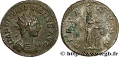 NUMERIEN (12/282-11/284) Marcus Aurelius Numerianus Auguste (03/283-11/284) Aurelianus 284 N° brm_173452 Date : 284 Nom de l'atelier : Lyon Métal : billon Diamètre : 21,5mm Axe des coins : 12h. Poids 