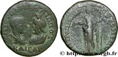 PHILIPPE II (05/244-09/249) Marcus Julius Philippus César (05/244-04/247) Tetrassaria 242-244 N° brm_173485 Date : 242-244 Nom de l'atelier : Tomis Métal : cuivre Diamètre : 26,5mm Axe des coins : 1h.