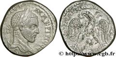 MACRIN (11/04/217-8/06/218) Marcus Opellius Macrinus Tétradrachme syro-phénicien 217 - 218 N° brm_173705 Date : 217 - 218 Nom de l'atelier : Emèse Métal : billon Diamètre : 26mm Axe des coins : 6h. Po