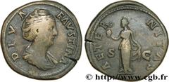 FAUSTINE MERE (+141) Annia Galeria Faustina Consécration d'Antonin le Pieux Sesterce c. après 147 N° brm_174263 Date : c. après 147 Nom de l'atelier : Rome Métal : cuivre Diamètre : 33,5mm Axe des coi