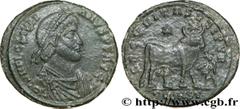 JULIEN II LE PHILOSOPHE (6/11/355-26/06/363) Flavius Claudius Julianus Auguste (02/360-26/06/363) Double maiorina, (GB, ئ 1) 362-363 N° brm_174267 Date : 362-363 Nom de l'atelier : Arles Métal : cuivr