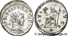 DIOCLETIEN (20/11/284-1/05/305) Caius Aurelius Valerius Diocletianus Auguste (20/11/284-1/05/305) Aurelianus 293 N° brm_174342 Date : 293 Nom de l'atelier : Lyon Métal : billon Diamètre : 23,5mm Axe d