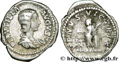 PLAUTILLE (+211) Publia Fulvia Plautilla Augusta (202-205) Denier 204 N° brm_174737 Date : 204 Nom de l'atelier : Rome Métal : argent Diamètre : 20,5mm Axe des coins : 6h. Poids : 3,42g. Degré de rare