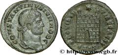 CONSTANTIN II (1/03/317-04/340) Flavius Claudius Julius Constantinus César (1/03/317-9/09/337) Centenionalis ou nummus 326-327 N° brm_175737 Date : 326-327 Nom de l'atelier : Siscia Métal : cuivre Dia