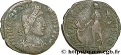 MAGNUS MAXIMUS (25/08/383-28/08/388) Magnus Maximus Maiorina pecunia, (MB, ئ 2) 383-388 N° brm_176915 Date : 383-388 Nom de l'atelier : Arles Métal : cuivre Diamètre : 23mm Axe des coins : 6h. Poids :