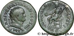 VESPASIEN (1/07/69-24/06/79) Titus Flavius Sabinus Vespasianus Dupondius 73 N° brm_177133 Date : 73 Nom de l'atelier : Rome Métal : cuivre Diamètre : 27,00mm Axe des coins : 4h. Poids : 13,23g. Degré 