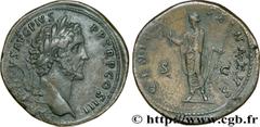 ANTONIN LE PIEUX (25/02/138-7/03/161) Titus Aurelius Fulvus Boionius Arrius Antoninus Auguste (10/07/138-7/03/161) Sesterce 142 N° brm_177173 Date : 142 Nom de l'atelier : Rome Métal : cuivre Diamètre