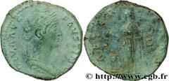 FAUSTINE MERE (+141) Annia Galeria Faustina Consécration d'Antonin le Pieux As 145 N° brm_177181 Date : 145 Nom de l'atelier : Rome Métal : cuivre Diamètre : 25,50mm Axe des coins : 4h. Poids : 12,11g