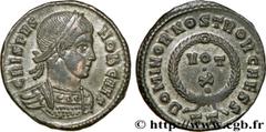 CRISPUS (1/04/317-09/326) Flavius Julius Crispus César (317-326) Centenionalis ou nummus 321-322 N° brm_177390 Date : 321-322 Nom de l'atelier : Ticinum Métal : cuivre Diamètre : 19,00mm Axe des coins