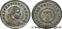 CONSTANTIN II (1/03/317-04/340) Flavius Claudius Julius Constantinus César (1/03/317-9/09/337) Centenionalis ou nummus 322-325 N° brm_177401 Date : 322-325 Nom de l'atelier : Ticinum Métal : cuivre Di