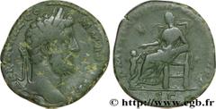 COMMODE (166-31/12/192) Lucius Aurelius Commodus Auguste (17/03/180-31/12/192) Sesterce 192 N° brm_183787 Date : 192 Nom de l'atelier : Rome Métal : cuivre Diamètre : 29,5mm Axe des coins : 5h. Poids 
