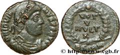 JOVIEN (27/06/363-17/02/364) Flavius Claudius Jovianus Maiorina ou nummus, (PB, ئ 3) 363-364 N° brm_184693 Date : 363-364 Nom de l'atelier : Sirmium Métal : cuivre Diamètre : 18,5mm Axe des coins : 6h