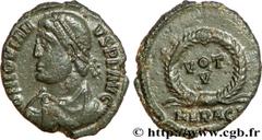 JOVIEN (27/06/363-17/02/364) Flavius Claudius Jovianus Maiorina ou nummus, (PB, ئ 3) 363-364 N° brm_184792 Date : 363-364 Nom de l'atelier : Héraclée Métal : cuivre Diamètre : 21mm Axe des coins : 12h