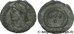 JOVIEN (27/06/363-17/02/364) Flavius Claudius Jovianus Maiorina ou nummus, (PB, ئ 3) 363-364 N° brm_185460 Date : 363-364 Nom de l'atelier : Héraclée Métal : cuivre Diamètre : 19,5mm Axe des coins : 1