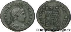 CONSTANTIN II (1/03/317-04/340) Flavius Claudius Julius Constantinus César (1/03/317-9/09/337) Centenionalis ou nummus 327-329 N° brm_186410 Date : 327-329 Nom de l'atelier : Héraclée Métal : cuivre D