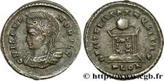 CRISPUS (1/04/317-09/326) Flavius Julius Crispus César (317-326) Centenionalis ou nummus 323-324 N° brm_187491 Date : 323-324 Nom de l'atelier : Londres Métal : cuivre Diamètre : 20mm Axe des coins : 