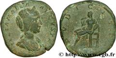 JULIA MAESA (+223 ou 226) Julia Mوsa Sœur de Julia Domna, mère de Julia Soémias et de Julia Mamée, grand-mère d'Elagabal et d'Alexandre Sévère - Augusta (218-223/226) Sesterce 222 N° brm_187988 Date :