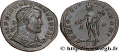 DIOCLETIEN (20/11/284-1/05/305) Caius Aurelius Valerius Diocletianus Auguste (20/11/284-1/05/305) Follis ou nummus 298-299 N° brm_188105 Date : 298-299 Nom de l'atelier : Trèves Métal : cuivre Diamètr