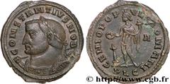 CONSTANCE Ier CHLORE (1/03/293-25/07/306) Flavius Valerius Constantius César (1/03/293-1/05/305) Follis ou nummus 302-304 N° brm_188120 Date : 302-304 Nom de l'atelier : Lyon Métal : cuivre Diamètre :