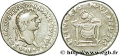 DOMITIEN (12/69-18/09/96) Titus Flavius Domitianus César sous Titus (24/06/79-13/09/81) Denier 80 N° brm_189776 Date : 80 Nom de l'atelier : Rome Métal : argent Diamètre : 17mm Axe des coins : 6h. Poi