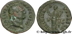 VESPASIEN (1/07/69-24/06/79) Titus Flavius Sabinus Vespasianus Dupondius 75 N° brm_190436 Date : 75 Nom de l'atelier : Rome Métal : cuivre Diamètre : 26mm Axe des coins : 6h. Poids : 11,68g. Degré de 