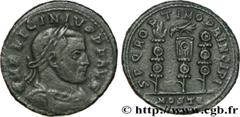 LICINIUS Ier (11/08/308-09/324) Valerius Licinianus Licinius Follis ou nummus 312-313 N° brm_190559 Date : 312-313 Nom de l'atelier : Ostie Métal : cuivre Diamètre : 21,5mm Axe des coins : 12h. Poids 